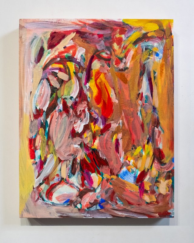 Alex Fischer, untitled, 2024-12-11, 14×11 inch oil and acrylic on pine